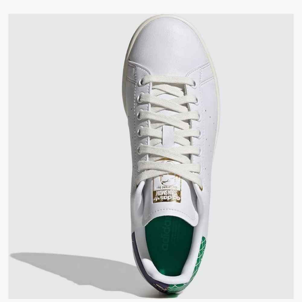 Adidas Stan Smith White and Green Sneakers